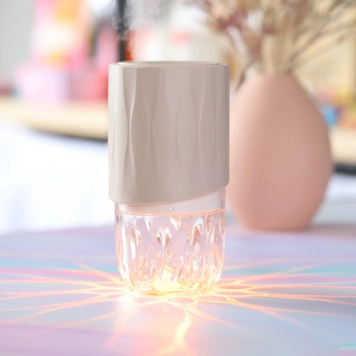 Nude Brown Aroma-Petal Crystal Light Diffuser + Bonus Oil