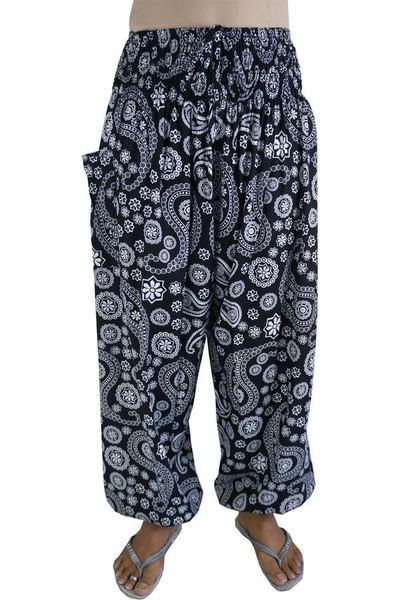 Mono Black Paisley Harem Pants