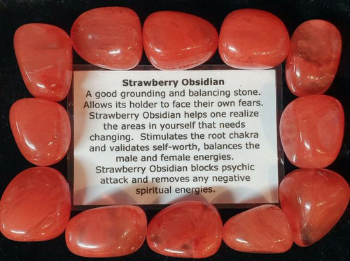 Strawberry Obsidian Tumble Stone