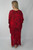 Red Animal Long Kaftan