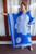 Blue Crown Bling Long Kaftan