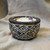 Hand Carved Wooden Candle with Amethyst Crystal