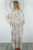 Taupe Animal Print Long Kaftan