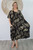 Black 'Autumn Leaves' Bermuda Kaftan Black 'Autumn Leaves' Bermuda Kaftan