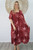 Maroon 'Tall Trees' Bermuda Kaftan Maroon 'Tall Trees' Bermuda Kaftan