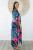 Navy "Bloom" Premium Long Kaftan