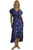 Long Navy Eden Wrap Dress