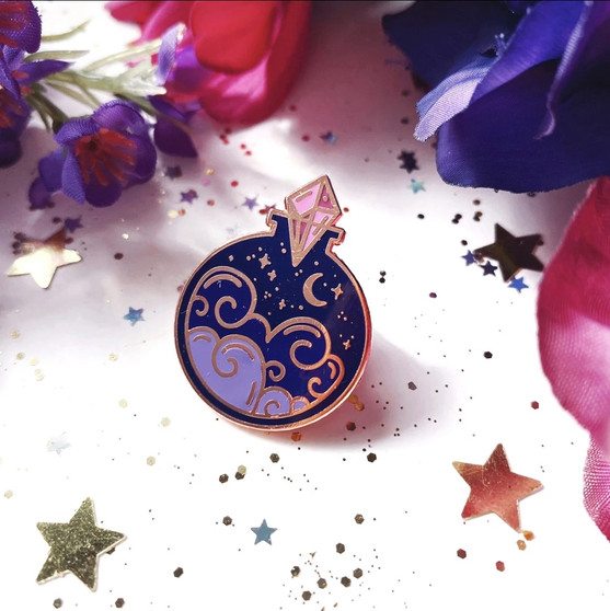 Night Sky Potion Bottle Enamel Pin