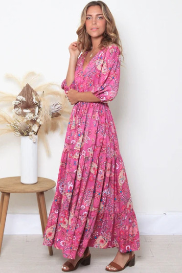 Lorelei V-Neck Maxi Dress