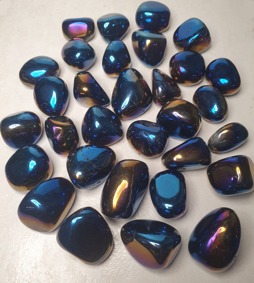 Cobalt Aura Quartz Tumble Stone