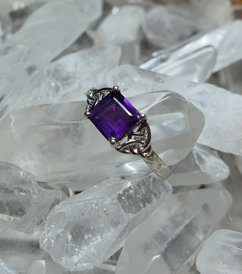 'Stella' Amethyst Sterling Silver Ring Size 7
