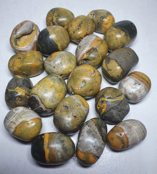 Bumble Bee Jasper Tumble Stone