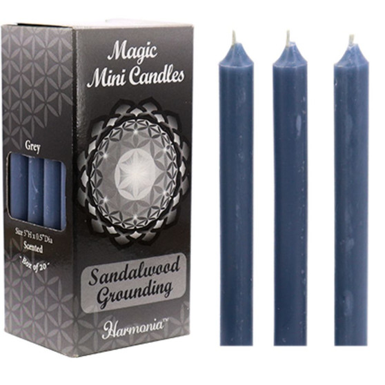 Magic Mini Candles - Grounding Grey Sandalwood Scented