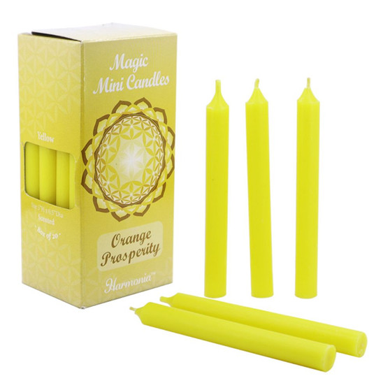 Magic Mini Candles - Prosperity Yellow Orange Scented