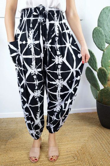 Black Hampshire Harem Pants