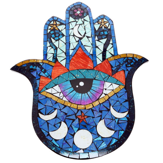 Hamsa Hand Mosaic Wall Hanging