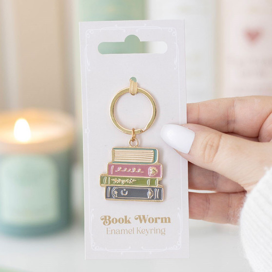 Book Worm Alloy Keyring