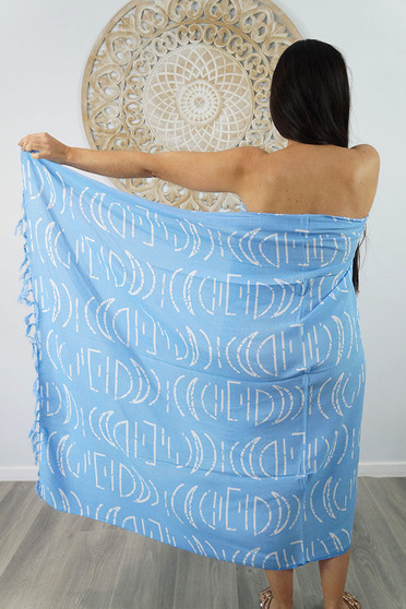 Blue 'Halfmoon' Sarong