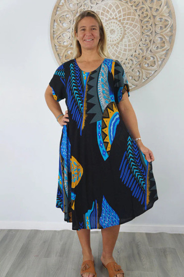 Royal Aztec Newport Dress