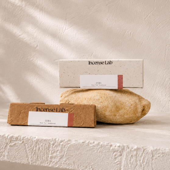 LYRA Natural Incense | Rose, Agarwood (Oud), Sandalwood| Enchanting