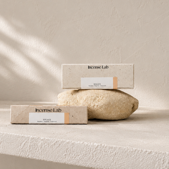 SOLACE Natural Incense | Mandarin , Tangerine & Cedarwood | Golden hour