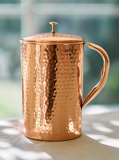Pure Copper Jug - 2L Hammered Copper Jug