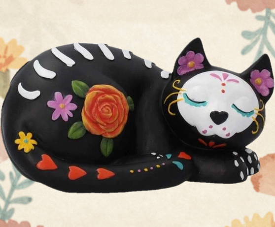Sleepy Sugar Day of the Dead Cat