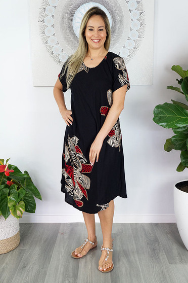 Black Fishbone Newport Dress