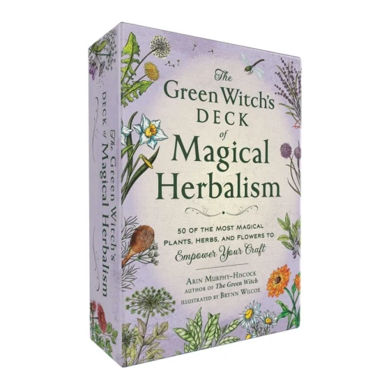 The Green Witch's Deck of Magical Herbalism: 50 of the Most Magical Plants, Herbs, and Flowers to Empower Your Craft By Arin Murphy-Hiscock, Illustrated by Brynn Wilcox