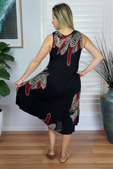 Niche Black Fishbone Dress