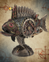 Steampunk Submarine Fish with LED Headlight