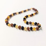 Genuine Baltic Amber Unpolished Round Multicolour Babies Teething Necklace
