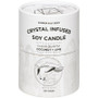 Crystal Infused Soy Candle - Clear Quartz, Coconut & Lime
