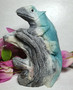 Caribbean Calcite Lizard Carving #2