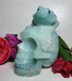 Caribbean Calcite  Skull and Lizard Carving
