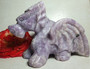 Lepidolite Dragon Carving