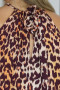 Long Gold Leopard Chloe Dress