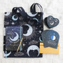Blue Moon Print Polycotton Tote Bag