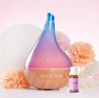 Aroma-Bloom Diffuser Wood & Turquoise + Bonus OIl