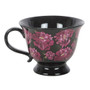 Dark Romance Floral Print Teacup