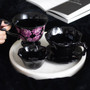 Dark Romance Floral Print Teacup