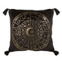 Black Astrology Wheel Cushion