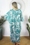 Teal Fern Long Kaftan