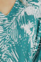 Teal Fern Long Kaftan