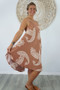 Taupe Tree of Life Montego Dress