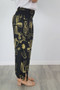Black "Amalfi" 3/4 Bazaar Pant