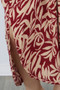 Maroon "Wildleaf" Bermuda Kaftan