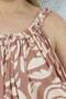 Brown "Botanical" Long Magnum Dress