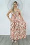 Brown "Botanical" Long Magnum Dress