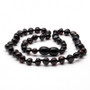 Genuine Baltic Amber Polished Round Cherry Babies Teething Necklace